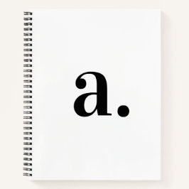 Elegant Modern Monogram Minimalist Notitieboek