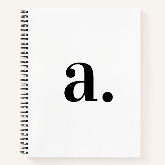 Elegant Modern Monogram Minimalist Notitieboek (Voorkant)