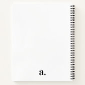 Elegant Modern Monogram Minimalist Notitieboek (Achterkant)