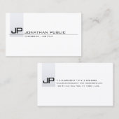 Elegant Modern Monogram Minimalist Trendy Plain Visitekaartje (Voorkant / Achterkant)