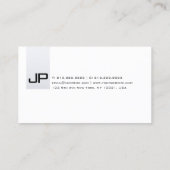 Elegant Modern Monogram Minimalist Trendy Plain Visitekaartje (Achterkant)