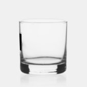Elegant Modern Monogram Naam Zwart Groomsmen Whisky Glas (Links)