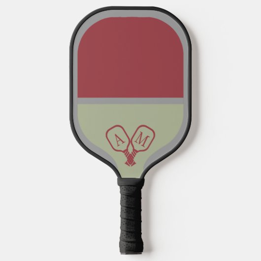 Elegant Modern Monogram Pickleball Symbol  Pickleball Paddle (Voorkant)