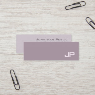 Elegant Modern Monogram Plain Luxury Salon Mini Visitekaartje