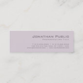 Elegant Modern Monogram Plain Luxury Salon Mini Visitekaartje (Achterkant)