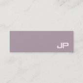 Elegant Modern Monogram Plain Luxury Salon Mini Visitekaartje (Voorkant)