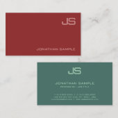Elegant modern Monogram Professional Design Luxe Visitekaartje (Voorkant / Achterkant)