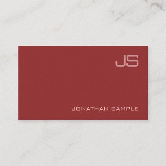 Elegant modern Monogram Professional Design Luxe Visitekaartje (Voorkant)