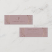Elegant Modern Monogram Professional Sjabloon Mini Visitekaartje (Voorkant / Achterkant)