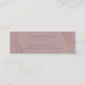 Elegant Modern Monogram Professional Sjabloon Mini Visitekaartje (Achterkant)