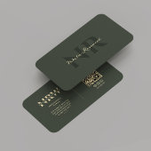 Elegant Modern Monogram Professioneel Donkergroen Visitekaartje