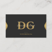 Elegant modern monogram professioneel goud visitekaartje (Voorkant)
