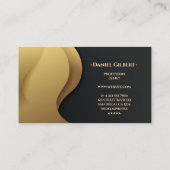 Elegant modern monogram professioneel goud visitekaartje (Achterkant)