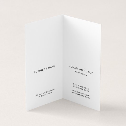 Elegant Modern Monogram Professioneel Minimalist Visitekaartje (Binnen)
