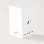 Elegant Modern Monogram Professioneel Minimalist Visitekaartje (Buitenkant)