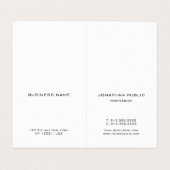 Elegant Modern Monogram Professioneel Minimalistis Visitekaartje (Binnenkant ongevouwen)
