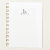 Elegant Modern Monogram Script Naam  Planner (Voorkant)