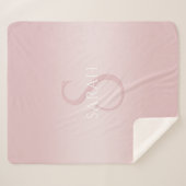 Elegant modern monogram sherpa deken (Voorkant (horizontaal))