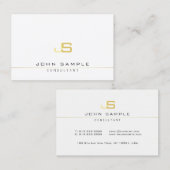 Elegant Modern Monogram Sjabloon Professional Visitekaartje (Voorkant / Achterkant)