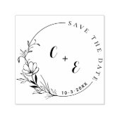 Elegant & modern Monogram sparen de Initialen van  Zelfinktende Stempel (Design)