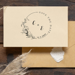 Elegant & modern Monogram sparen de Initialen van  Zelfinktende Stempel