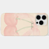 Elegant modern monogram Stijlvolle kersen Roze str Case-Mate iPhone Case (Achterkant (horizontaal))