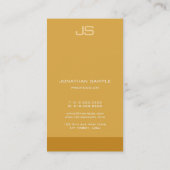 Elegant Modern Monogram Verticale Sjabloon Trendy Visitekaartje (Achterkant)