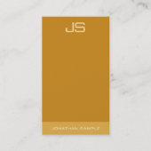 Elegant Modern Monogram Verticale Sjabloon Trendy Visitekaartje (Voorkant)