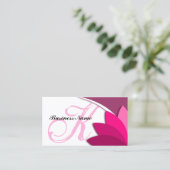 Elegant modern monogram visitekaartje (Staand voorkant)