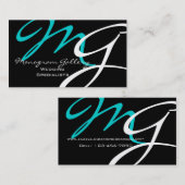 Elegant Modern Monogram Visitekaartjes (Voorkant / Achterkant)