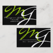 Elegant Modern Monogram Visitekaartjes (Voorkant / Achterkant)
