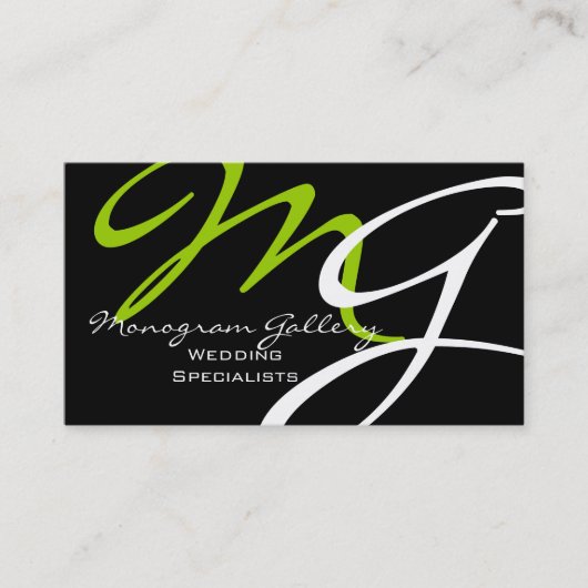 Elegant Modern Monogram Visitekaartjes (Voorkant)