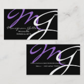 Elegant Modern Monogram Visitekaartjes (Voorkant / Achterkant)