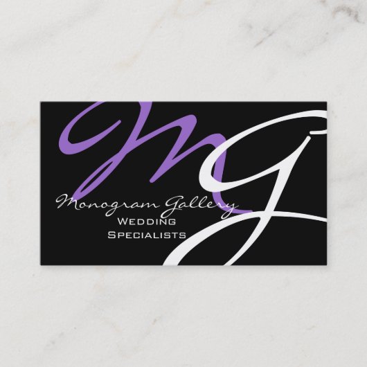 Elegant Modern Monogram Visitekaartjes (Voorkant)