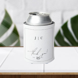 Elegant Modern Monogram Wedding Favors Blikjeskoeler