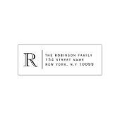 Elegant Modern Monogram Zelfinktende Stempel (Design)