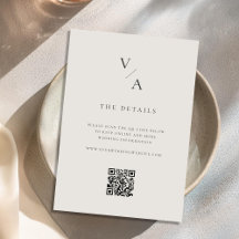 Elegant Modern Monogram Zwart en Ivoor Huwelijk