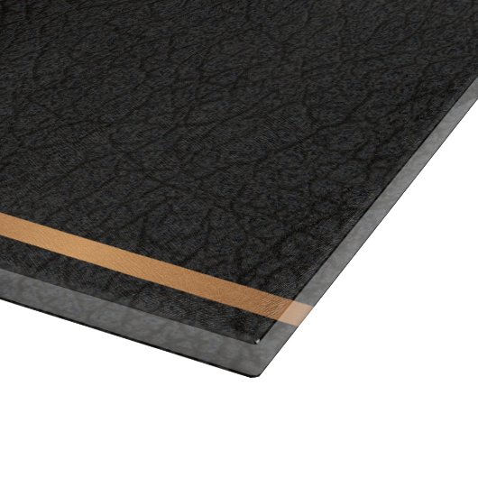 Elegant modern monogramme chic uniek zwart goud snijplank (Hoek)