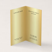 Elegant Modern Monogrammed Faux Gold Professional Visitekaartje (Binnen)