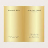 Elegant Modern Monogrammed Faux Gold Professional Visitekaartje (Binnenkant ongevouwen)