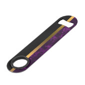Elegant Modern Monogrammed Marble Black Gold Speed Flessenopener (Achterkant Gekanteld)