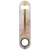 Elegant Modern Monogrammed Marble Black Gold Speed Flessenopener (Achterkant)
