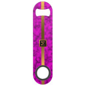 Elegant Modern Monogrammed Marble Black Gold Speed Flessenopener (Voorkant)