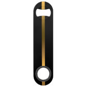 Elegant Modern Monogrammed Marble Black Gold Speed Flessenopener (Achterkant)