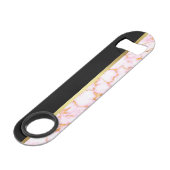 Elegant Modern Monogrammed Marble Black Gold Speed Flessenopener (Achterkant Gekanteld)