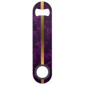 Elegant Modern Monogrammed Marble Black Gold Speed Flessenopener (Achterkant)