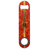 Elegant Modern Monogrammed Marble Black Gold Speed Flessenopener (Voorkant)