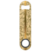 Elegant Modern Monogrammed Marble Black Gold Speed Flessenopener (Achterkant)
