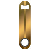 Elegant Modern Monogrammed Marble Black Gold Speed Flessenopener (Achterkant)