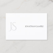 Elegant Modern Monogrammed Minimalistics Sjabloon Visitekaartje (Voorkant)